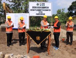 Dukung MBG Kapolres Madiun Melakukan Groundbreaking SPPG