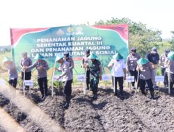 Usai dilantik Kapolres Madiun Gerak Cepat Turun ke Warga Tanam Jagung Bersama
