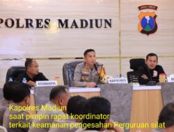 Kapolres Madiun Rapat Kordinasi Lintas Sektor Terkait Pengesahan Perguruan Silat IKS PI Kera Sakti