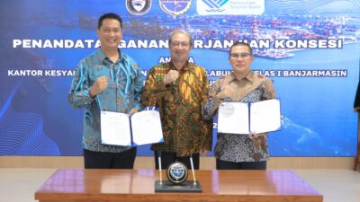 Kemenhub Teken Kerjasama Konsesi Jasa Kepelabuhan di Banjarmasin