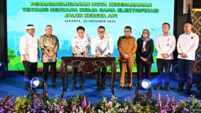 Menhub Dudy Dorong Perluasan Elektrifikasi Jalur Kereta Api